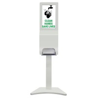 21.5 inch digital signage stand with automatic hand sanitizer dispenser digital lcd display