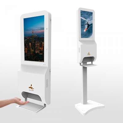 Hot sale 21.5 inch touch screen kiosk innovative digital display auto hand sanitizer dispenser