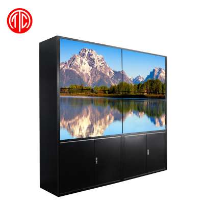 2x2 55" high resolution indoor stand alone ultra narrow bezel lcd video wall